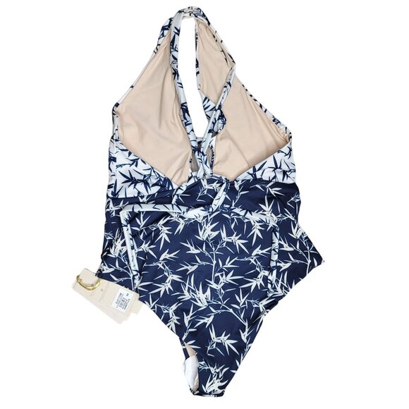 cosita linda beachwear NWT BLUE BAMBOO ONE PIECE swim suit tropical size Medium - Picture 4 of 8